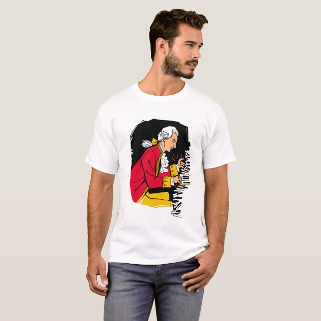 T-shirt Piano de Mozart (Devant entier)