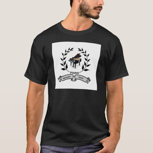 T-shirt Piano de Mozart et de Bach (Devant)