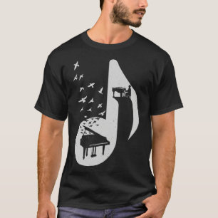 T-shirt Piano de musique