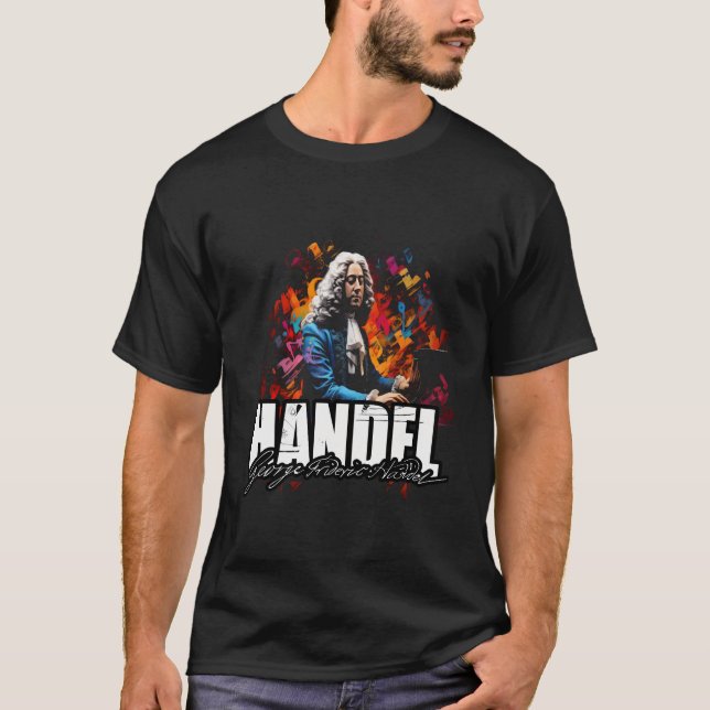 T-shirt Piano de musique classique George Frideric Handel (Devant)