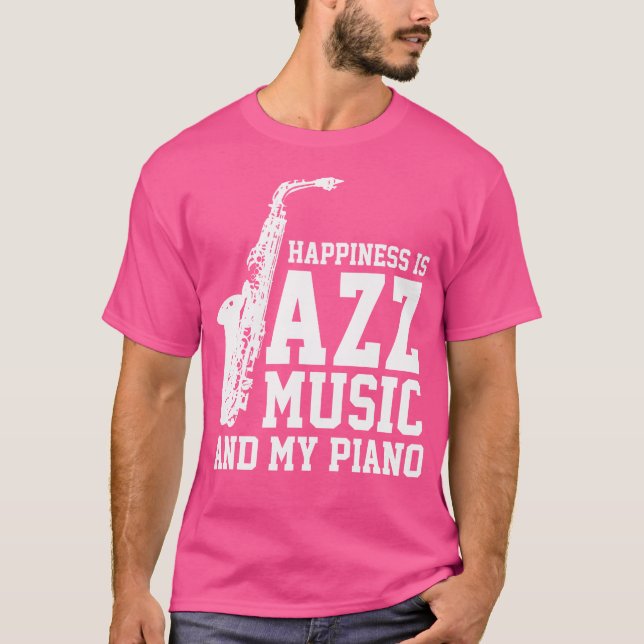 T-shirt Piano de musique jazz (Devant)