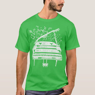 T-shirt Piano de piano rétro de musique