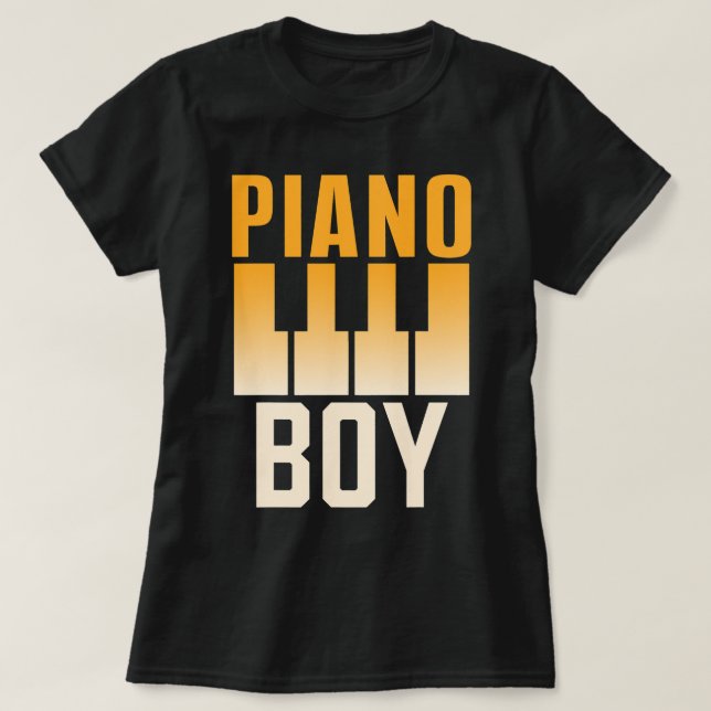 T-shirt Piano Dinosaur Vintage (Design devant)