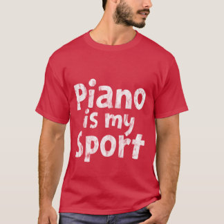 T-shirt Piano est mon sport rétro