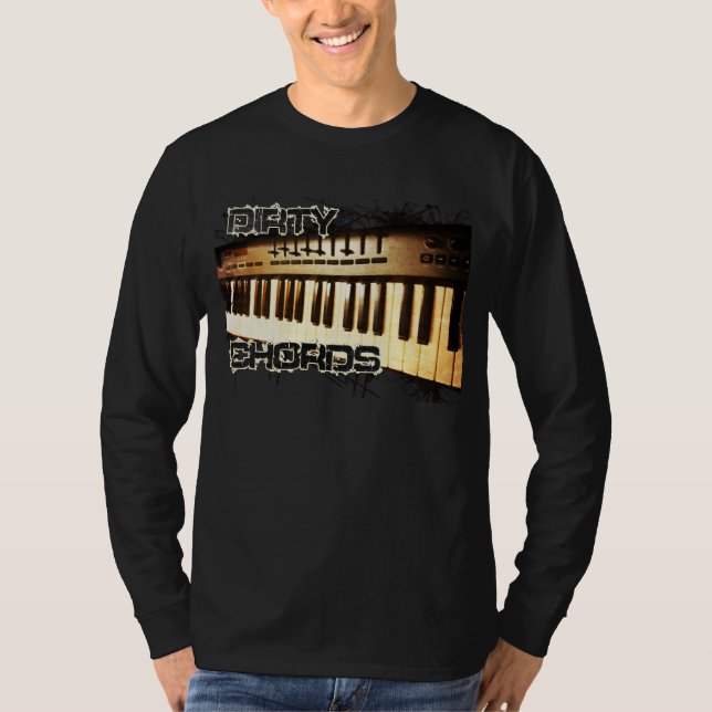 T-shirt Piano et claviers sales de cordes (Devant)