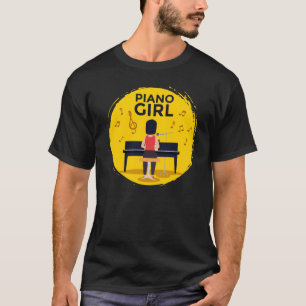 T-shirt Piano Girl