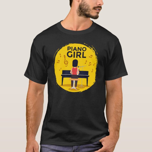 T-shirt Piano Girl (Devant)