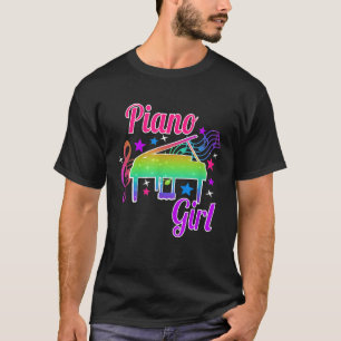 T-shirt Piano Girl Cadeau pour les filles qui aiment Piano