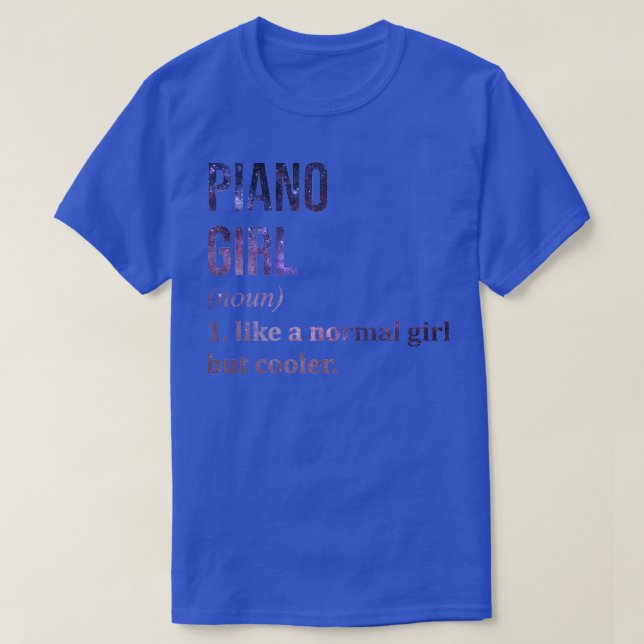T-shirt Piano Girl Dit Drôle (2) (Design devant)