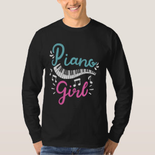 T-shirt Piano Girl Pianist Piano Player Clavier