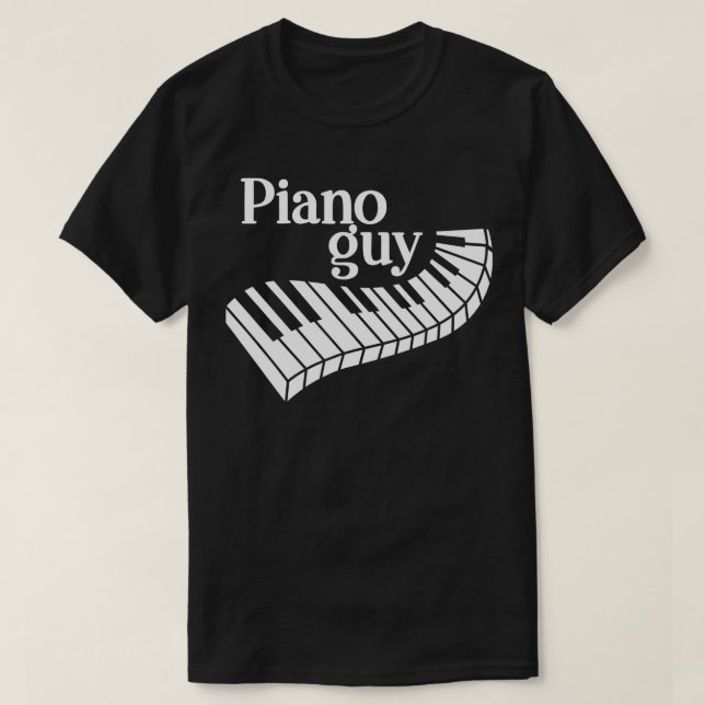 T-shirt Piano Guy Mens Artistic Piano Keys Joueur Clavier (Design devant)