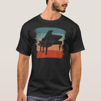 T-shirt Piano Instrument de piano classique Vintage rétro