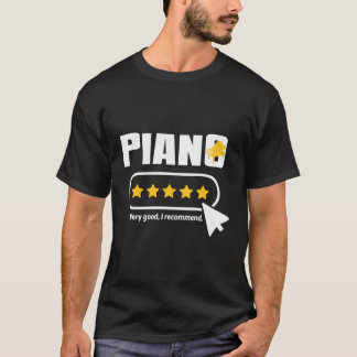 T-shirt Piano Lovers Five Stars Review Recommandé