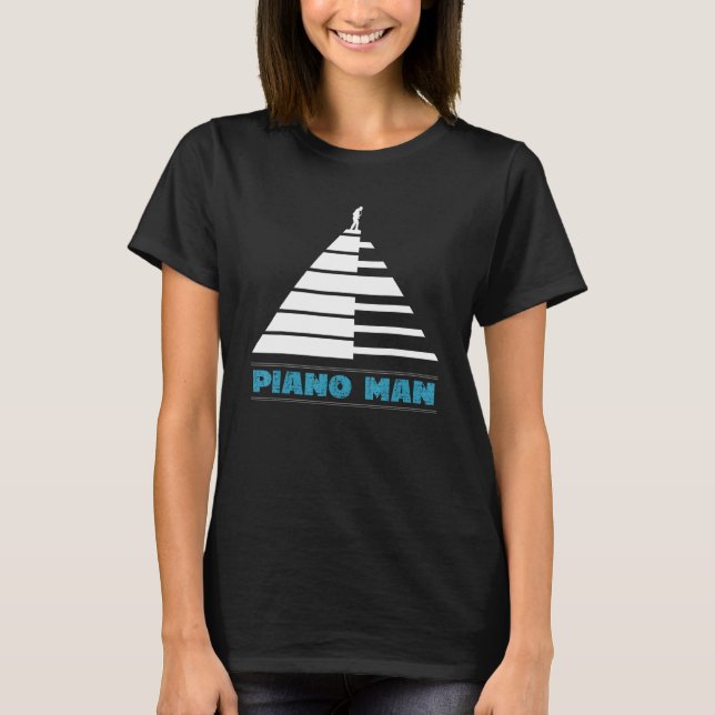 T-shirt Piano Man Pour Clavier Et Instrument (Devant)