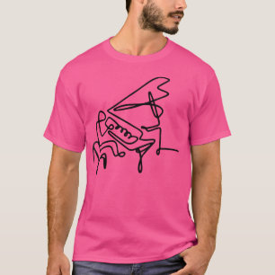 T-shirt Piano Minimaliste Féminin