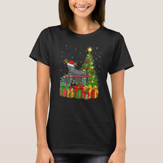 T-shirt Piano Music  Xmas Holiday Santa Piano Christmas Tr (Devant)