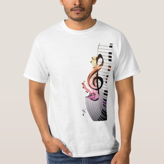 T-shirt Piano musique (Devant)