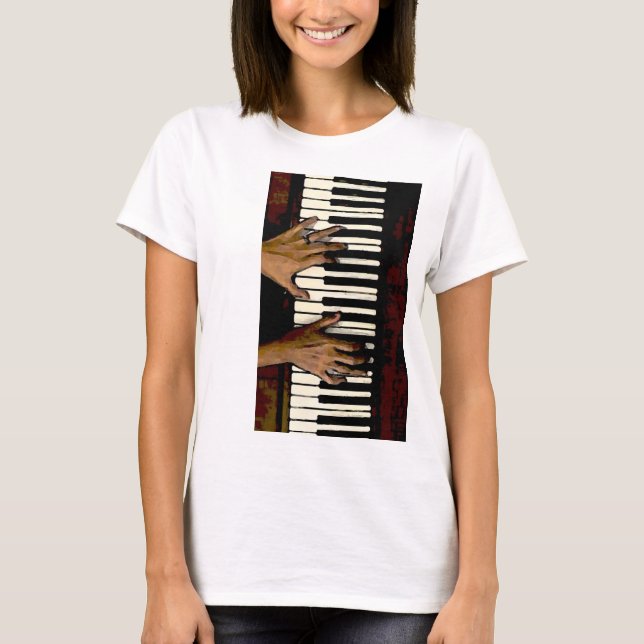 T-shirt piano musique classique (Devant)