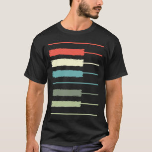 T-shirt Piano Musique Piano Cravate Clavier Lecteur Musici