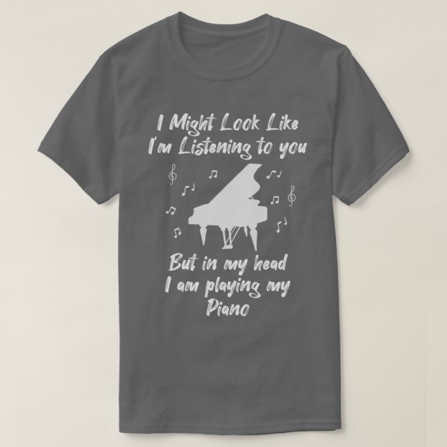 T-shirt Piano Pianiste Instrument Enseignant Cadeau (Design devant)