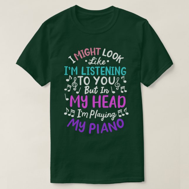 T-shirt Piano Pianiste Piano Player 5 (Design devant)