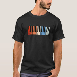 T-shirt Piano Piano vintage Musique Clavier Musicien Sorti