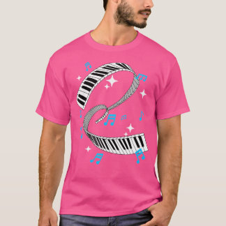 T-shirt Piano Player Gift Shirt Piano Keys Keyboard Music 