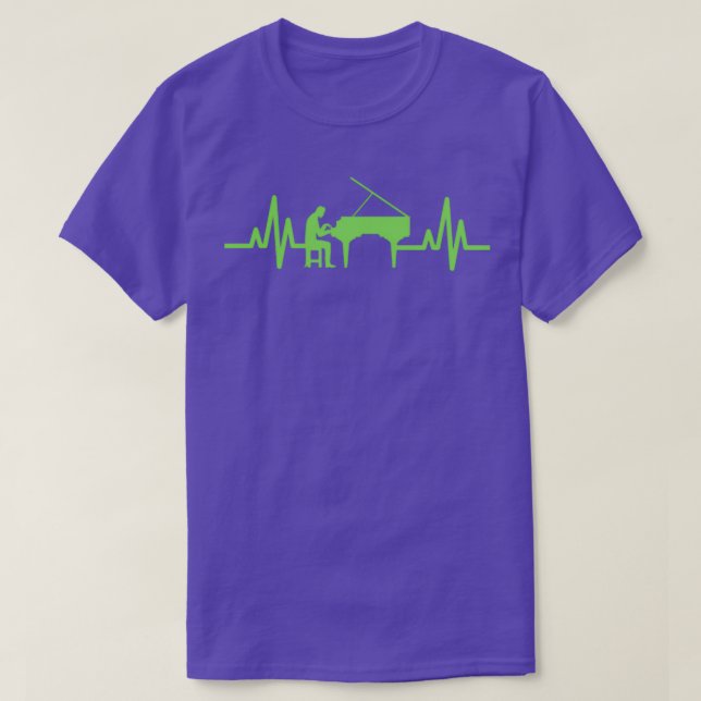 T-shirt Piano Player Heartbeat  (Design devant)