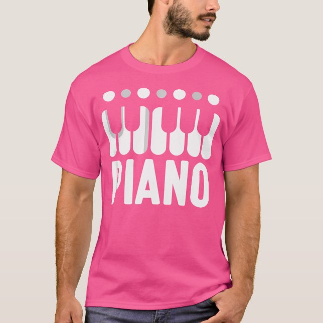 T-shirt Piano Player Music Pianos Instrument (Devant)