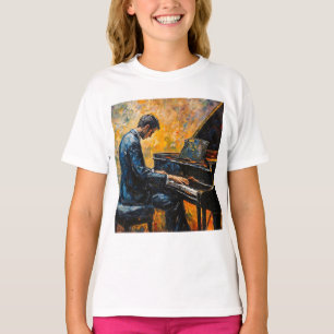 T-shirt Piano Player - Peinture à l'huile