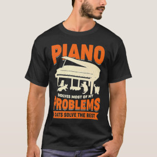 T-shirt Piano Player pour un chat