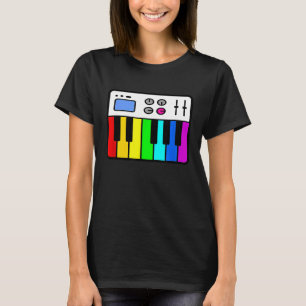 T-shirt Piano Rainbow Synth