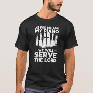 T-shirt Piano Teacher Pianist Faith Christian Cross Keyboa