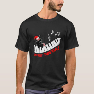 T-shirt Piano Unicorn Piano Funny Animaux Musique Merry Ch