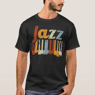 T-shirt Piano vintage Instrument de musique Jazz Piano Key
