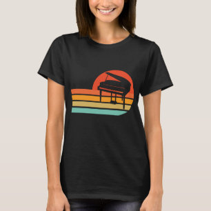 T-shirt Piano Vintage Music Clavier Rétro Pianiste