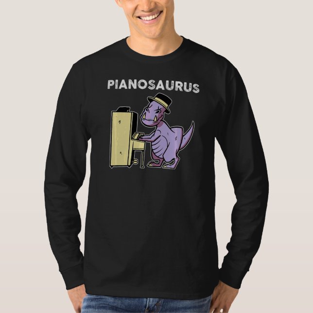 T-shirt Pianosaurus Jouer Piano (Devant)