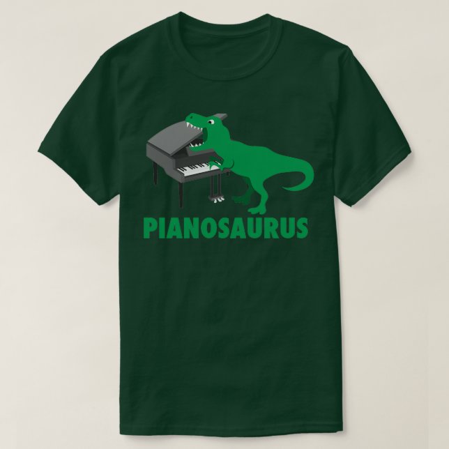 T-shirt Pianosaurus Piano Art Dinosaur Percussion Musique  (Design devant)