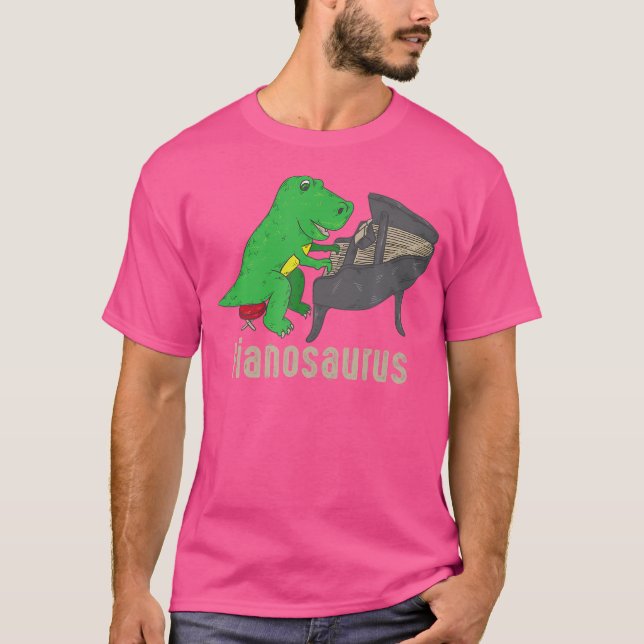 T-shirt Pianosaurus Piano Shirt Dinosaur Percussion Music  (Devant)