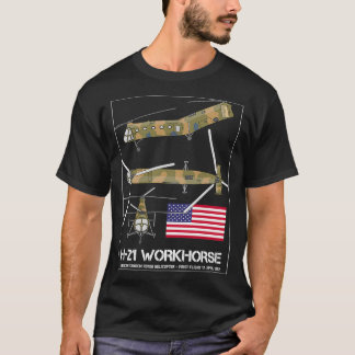T-shirt Piasecki H21 Workhorse American Cargo Helicopter D
