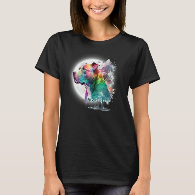 T-shirt Pibble artistique drôle Pit Bull (Devant)