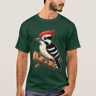 T-shirt Pic-de-bois Jolie illustration d'oiseaux Nature Am