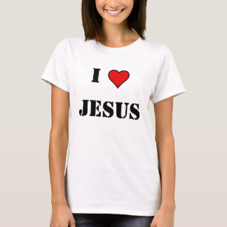 T-shirt PIC de coeur, I, JÉSUS