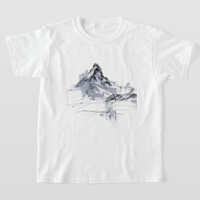 T-shirt Pic de montagne Abstrait (Poser)