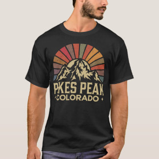T-shirt Pic Pikes Colorado Voyage Vintage Montagnes Rocheu