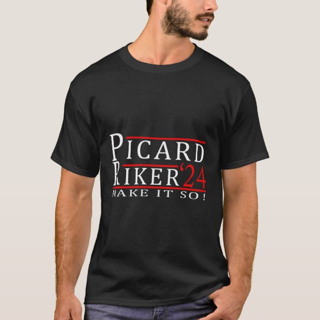 T-shirt Picard Riker 2024 En Font Un Tel (Devant)