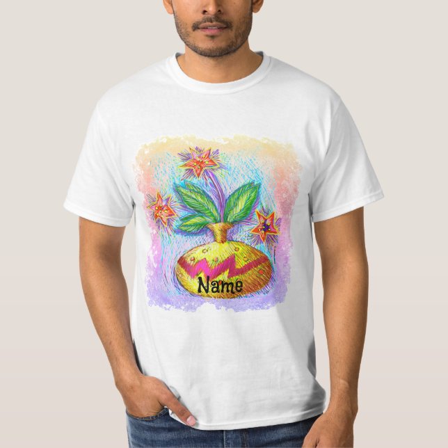 T-shirt Pichet de Fleurs  (Devant)