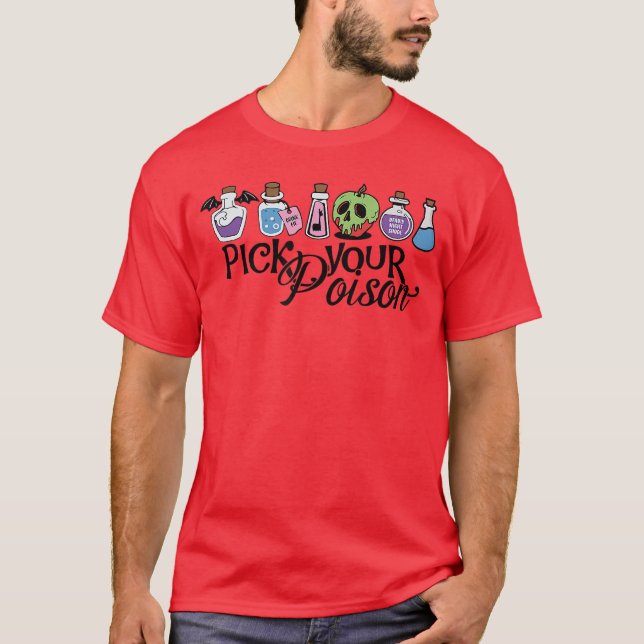 T-shirt Pick Your Poison Cute Halloween Spooky Trick Or Tr (Devant)