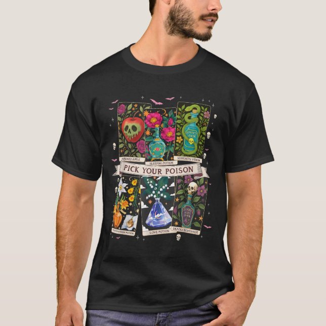 T-shirt Pick Your Poisons Funny Drink Me Potions Happy Hal (Devant)