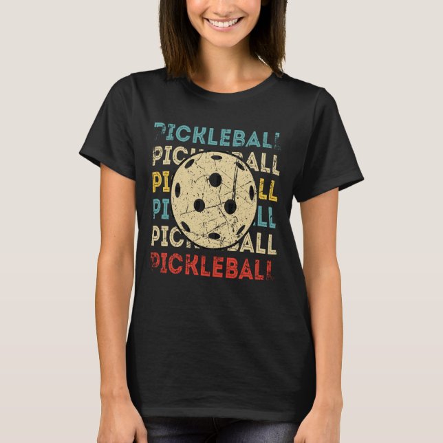 T-shirt Pickelball Cool Paddle Retro Vintage (Devant)